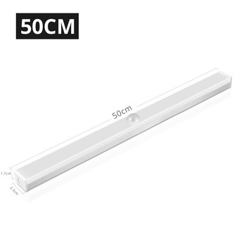 USB LED Επαναφορτιζόμενη κουζίνα Έξυπνη λάμπα PIR Motion Sensor Portable Magneti Τραπέζι τοίχου Ντουλάπα Ντουλάπα Φώτα Ζεστά/Λευκά
