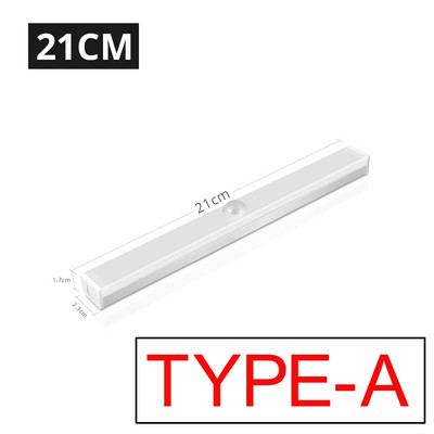 USB LED Punjiva kuhinja Pametna svjetiljka PIR senzor pokreta Prijenosni magneti Zidni stol Ormar Ormar Svjetla Topla/bijela