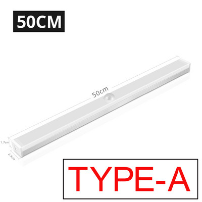 USB LED Punjiva kuhinja Pametna svjetiljka PIR senzor pokreta Prijenosni magneti Zidni stol Ormar Ormar Svjetla Topla/bijela