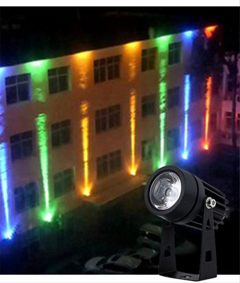 Светлинен лъч Led дистанционен прожектор 1W 3W Прожектор за стена Шайба Цветно осветление Прожектор Водоустойчив Външен 220V Пейзажна светлина
