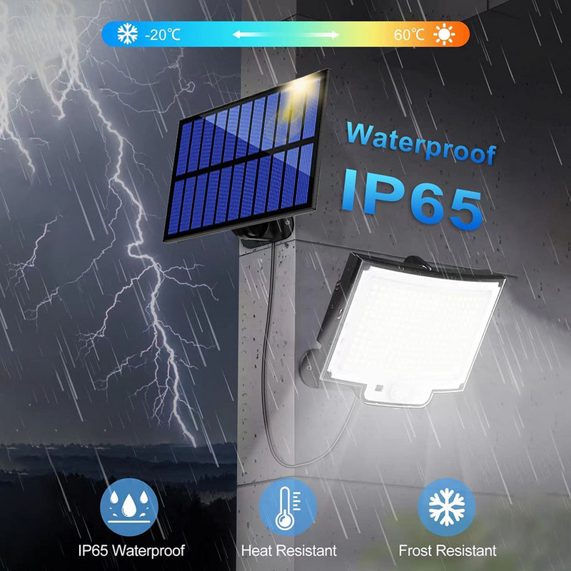 106/318LED saules gaismas COB sienas lampas kustības sensors Saules lampa ūdensizturīgs āra saules gaismas žogs ielas apgaismojums dārza dekorēšana