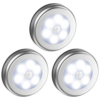 Αισθητήρας κίνησης PIR LED Ντουλάπι Φωτιστικό Κουζίνα Υπνοδωμάτιο Μαγνητικό Φως Ντουλάπα Ασύρματο αισθητήρα Διάδρομος Σκάλα Φωτιστικό Νυχτερινό Φωτιστικό