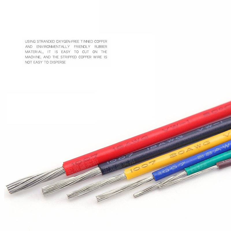 5-meetrine ülipainduv 22AWG PVC-isolatsiooniga traat Elektrikaabel, LED-kaabel, DIY Connect 7 värvivalikuga