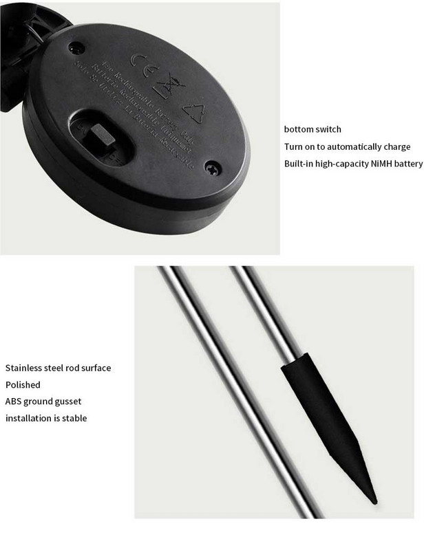 3 fejes LED-es napelemes szimuláció Rózsa virág Fény Kert Udvar Pázsit Éjszakai lámpa Vízálló táj Rózsa Fény Otthoni dekoráció