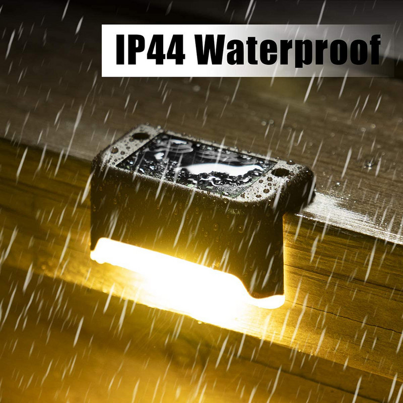 4 kom LED solarna svjetiljka Staza Stepenice Vanjska vodootporna zidna rasvjeta Vrtni pejzaž Svjetla na palubi Balkonska ograda Solarna svjetla