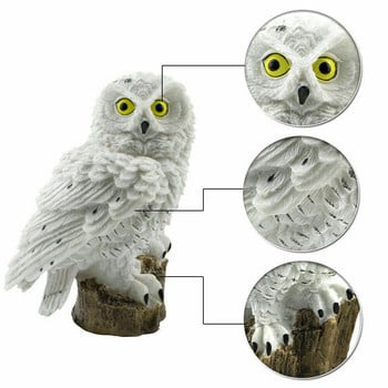 Led Solar Owl Ground Plug Light Διακόσμηση κήπου τοπίου Φωτιστικό αγάλματος ζώων Φως γκαζόν