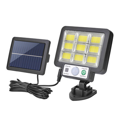 LED/COB Svjetlo na solarnu energiju Vanjski senzor pokreta Sunčeva svjetlost Vodootporna zidna ulična sigurnosna svjetiljka za hitne slučajeve za uređenje vrta