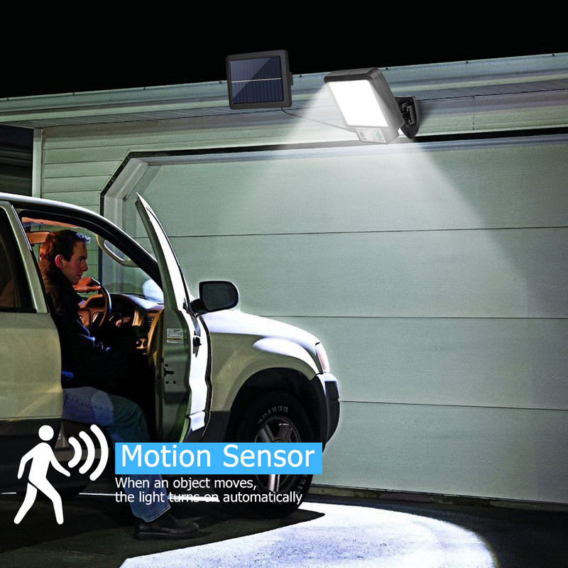 LED/COB Svjetlo na solarnu energiju Vanjski senzor pokreta Sunčeva svjetlost Vodootporna zidna ulična sigurnosna svjetiljka za hitne slučajeve za uređenje vrta