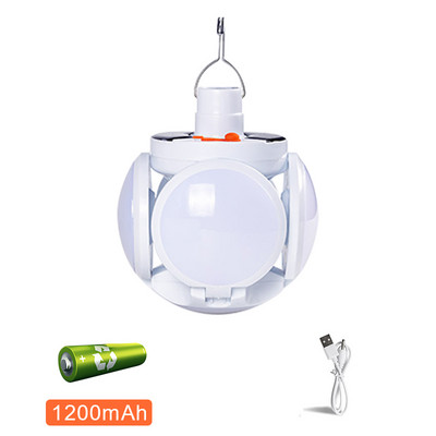 Pārnēsājama saules LED gaisma USB uzlādējama āra saliekamā lampa, ūdensnecaurlaidīga spuldze Search Camping Garden Lights Lāpa avārijas lampa