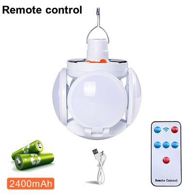 Pārnēsājama saules LED gaisma USB uzlādējama āra saliekamā lampa, ūdensnecaurlaidīga spuldze Search Camping Garden Lights Lāpa avārijas lampa