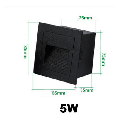 Välis LED-trepi astmevalgusti 3W/5W veekindel süvistatav seinanurga jalavalgusti maastikuraja trepi jaoks AC220V