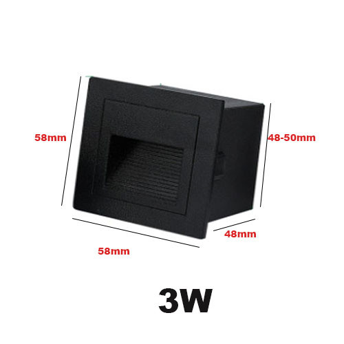 Välis LED-trepi astmevalgusti 3W/5W veekindel süvistatav seinanurga jalavalgusti maastikuraja trepi jaoks AC220V