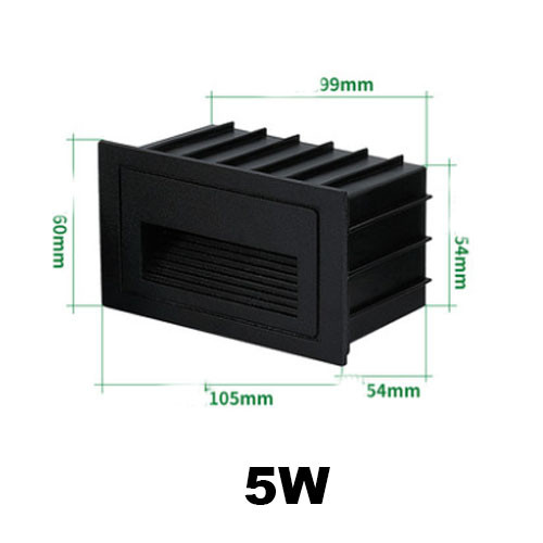 Välis LED-trepi astmevalgusti 3W/5W veekindel süvistatav seinanurga jalavalgusti maastikuraja trepi jaoks AC220V