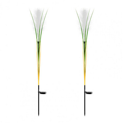 2db napelemes reed lámpák valósághű megjelenésű, automatikus töltésű kültéri kerti lámpák napenergiával működő reed lámpák kerti kellékek