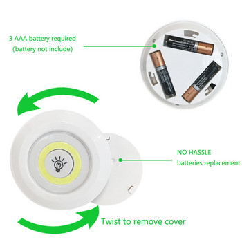 Димируема LED лампа под шкафа с дистанционно управление Залепваща се сензорна лампа за шкафове Гардероб Шкафове за баня Нощна лампа