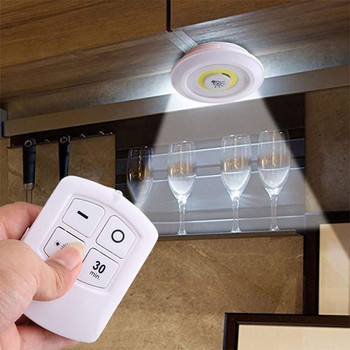 Φωτιστικό LED κάτω από το ντουλάπι με ρυθμιζόμενο φωτισμό με τηλεχειριστήριο Stick-on αφής φωτιστικό για ντουλάπια Ντουλάπες μπάνιου Νυχτερινό φως