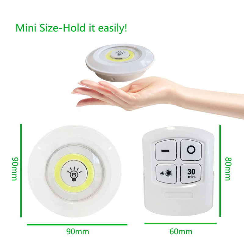 Szabályozható LED-es szekrény alatti lámpa távirányítóval Tapadós érintésérzékeny lámpa szekrényekhez Ruhásszekrény Fürdőszoba Szekrények Éjszakai lámpa