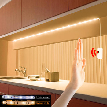 Φώτα USB για Λάμπες φωτιστικών ντουλαπιών κουζίνας Led Αισθητήρας DC 5V αδιάβροχο ζεστό λευκή ταινία LED Έξυπνα νυχτερινά φώτα