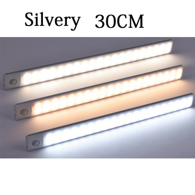 NAUJAS LED lempučių spintelės apšvietimas be laipsnio pritemdymo judesio jutiklio USB LED daugiafunkcis mygtukas belaidis trijų spalvų spintelės apšvietimas