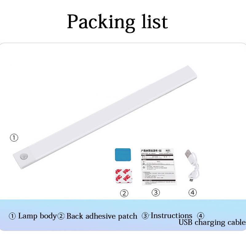 NAUJAS LED lempučių spintelės apšvietimas be laipsnio pritemdymo judesio jutiklio USB LED daugiafunkcis mygtukas belaidis trijų spalvų spintelės apšvietimas