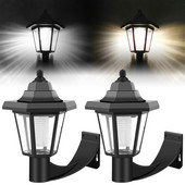 2 gab Saules LED gaisma āra dārza gaisma sešstūra saules sienas sienas gaisma ūdensnecaurlaidīga pagalma ainavas gaisma dārza dekora saules lampa