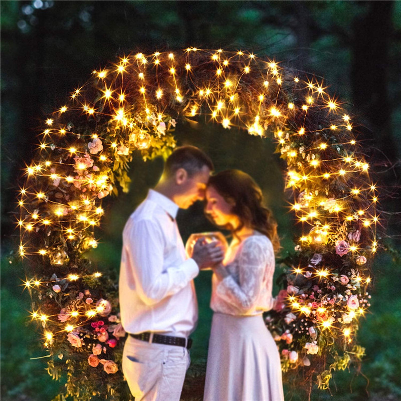 Vrtna solarna led svjetiljka za vanjske 3*3 vodootporne svjetiljke za zavjese Solarni panel Garland od bakrene žice Vrtna dekoracija za vanjske svjetiljke