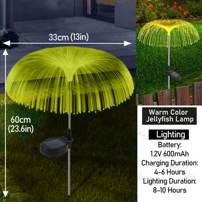 1PC Saules dārza gaisma āra ūdensnecaurlaidīga medūzu zāliena gaisma RGB mainīgas krāsas ainavas gaisma pagalma/celiņa/brīvdienu dekorēšanai