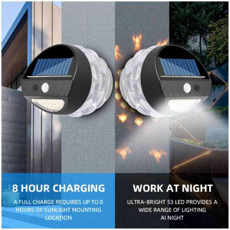 Nástenná lampa s PIR senzorom pohybu, atmosférou, automaticky sa zapne, solárne záhradné svetlo, čierne, rýchlonabíjacie, solárne plameňové svetlo, 28 LED
