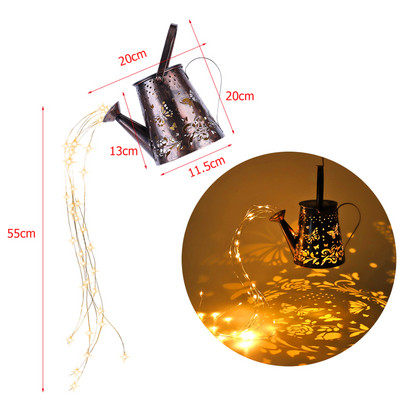 LED piekārtas saules gaismas laternas metāla lampa ūdensizturīga āra saules lampa dārza projekcijas gaismai Helovīna mājas dekorēšanai