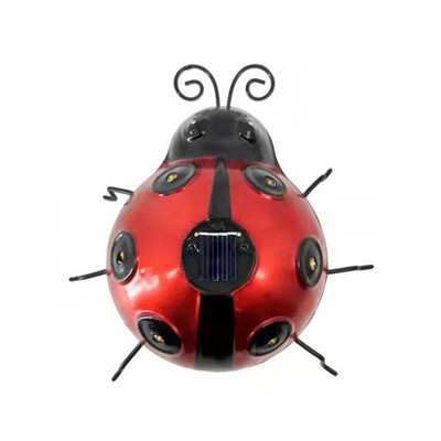 Päikeseenergia LED lepatriinud tuled rauast dekoratiivsed välisõue aia maastikulambid