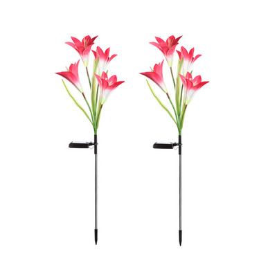 2 komada solarnog svjetla LED ljubičasto svjetlo za travnjak Vanjsko vodootporno vrtno dvorište Park staza Lampa Božićna ukrasna vilinska rasvjeta