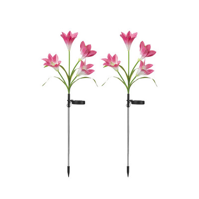 2 komada solarnog svjetla LED ljubičasto svjetlo za travnjak Vanjsko vodootporno vrtno dvorište Park staza Lampa Božićna ukrasna vilinska rasvjeta