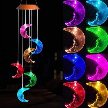 Сменяща цвета слънчева енергия Wind Chime Hummingbird Angel Butterfly Водоустойчива светлина за външна декорация за вътрешен двор, градина