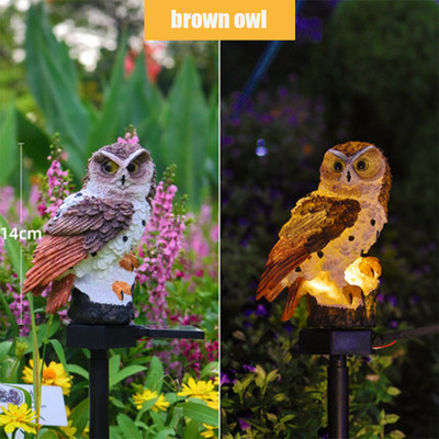 Led napelemes lámpa kültéri vízálló gyepfény bagoly alakú napelemes táj lámpa pavilon villa udvar padló kert dekorációs lámpák