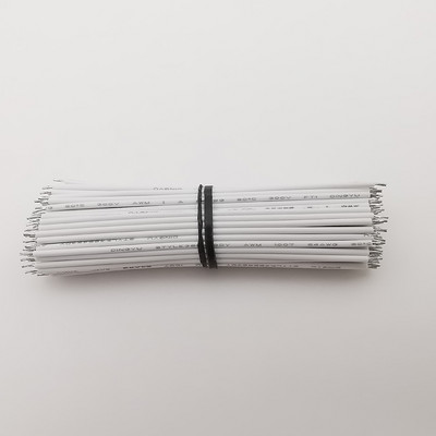 100Pcs 15CM Breadboard Jumper Wire Калайдисани Двуглави PCB спояващ кабел Fly Jumper Wire Кабелен проводник Проводници 24AWG 6 цвята