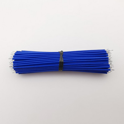 100Pcs 15CM Breadboard Jumper Wire Калайдисани Двуглави PCB спояващ кабел Fly Jumper Wire Кабелен проводник Проводници 24AWG 6 цвята
