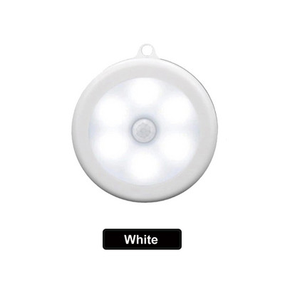 Bežični okrugli senzor pokreta LED noćna svjetiljka Svjetiljka za ormarić na baterije Noćna svjetla za spavaću sobu Kuhinjski ormar Rasvjeta