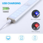 24 Led svjetiljke za ormare, podesive u 3 načina, super svijetla, punjiva usb senzor pokreta, kuhinjska svjetiljka