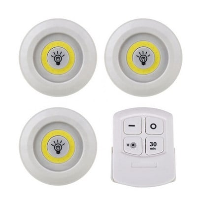 E2 3 buc. Cabinet cu telecomandă fără fir inteligentă, lumină de noapte, lampă de bucătărie, dulap, scară, culoar, iluminat pentru baie, mini lumini LED