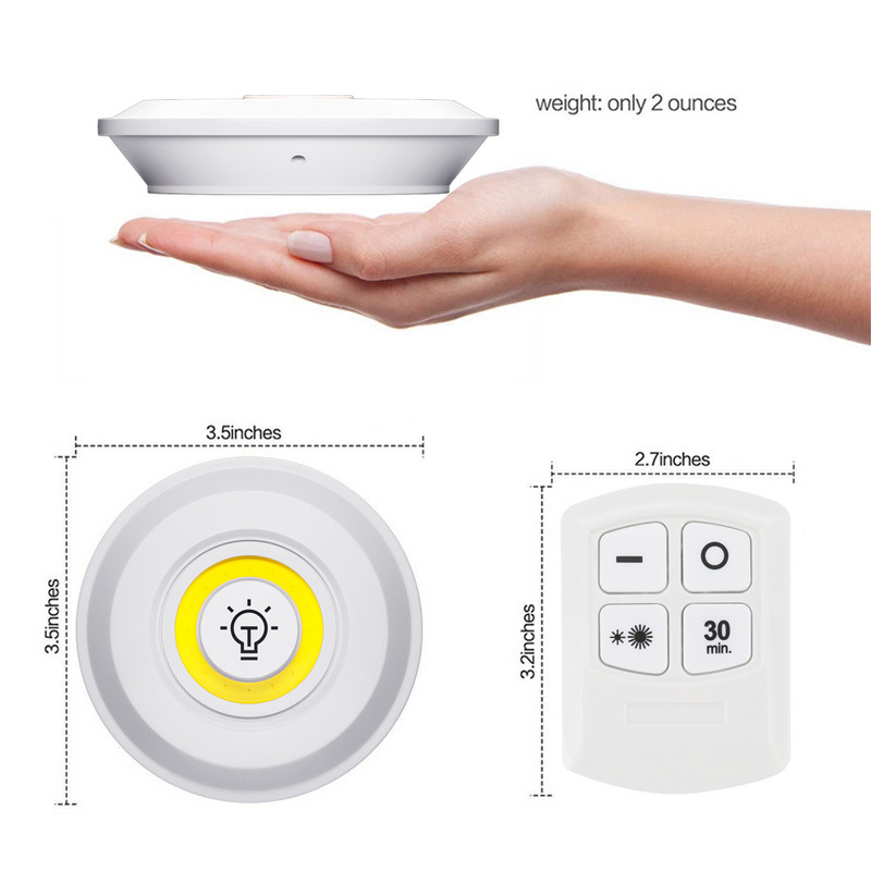 E2 3 buc. Cabinet cu telecomandă fără fir inteligentă, lumină de noapte, lampă de bucătărie, dulap, scară, culoar, iluminat pentru baie, mini lumini LED