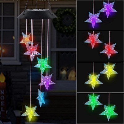 Αλλαγή χρώματος Solar Power Wind Chime Hummingbird Angel Butterfly αδιάβροχο διακοσμητικό φωτιστικό εξωτερικού χώρου για αίθριο κήπο στον κήπο