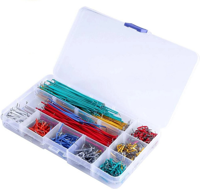 Jungiklio vielos rinkinys 840 vnt. Iš anksto suformuotas sujungimo lentos laidas 14 ilgių įvairus trumpiklis viela, skirta duonos lentos prototipų kūrimo grandinėms