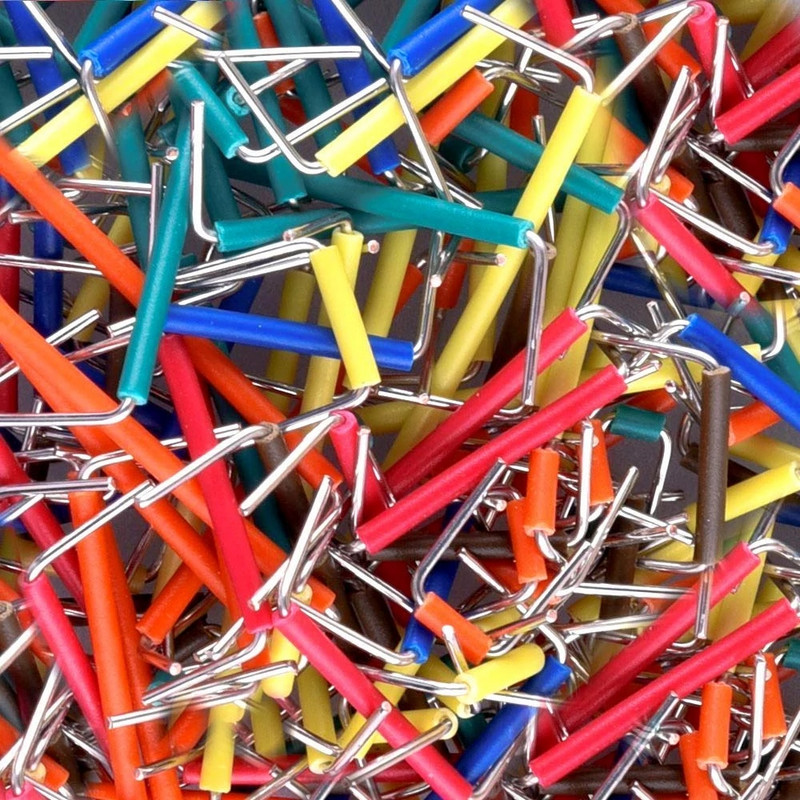 Jungiklio vielos rinkinys 840 vnt. Iš anksto suformuotas sujungimo lentos laidas 14 ilgių įvairus trumpiklis viela, skirta duonos lentos prototipų kūrimo grandinėms