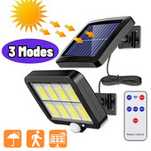 160LED solarna zidna svjetiljka 3 načina vanjske vodootporne svjetiljke sa senzorom pokreta Put dvorište Ulična vrtna svjetla Sigurnosna zidna svjetiljka