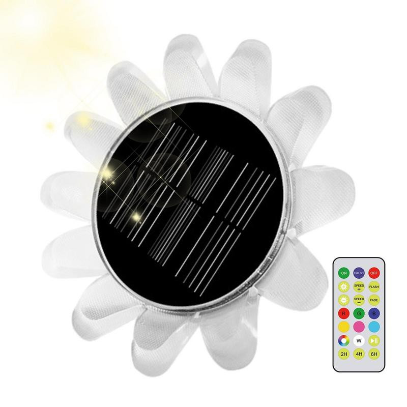 Noćno svjetlo za zabavu u bazenu na solarni pogon 9 RGB boja zatamnjivanje Vanjsko dekorativno svjetlo s daljinskim upravljačem