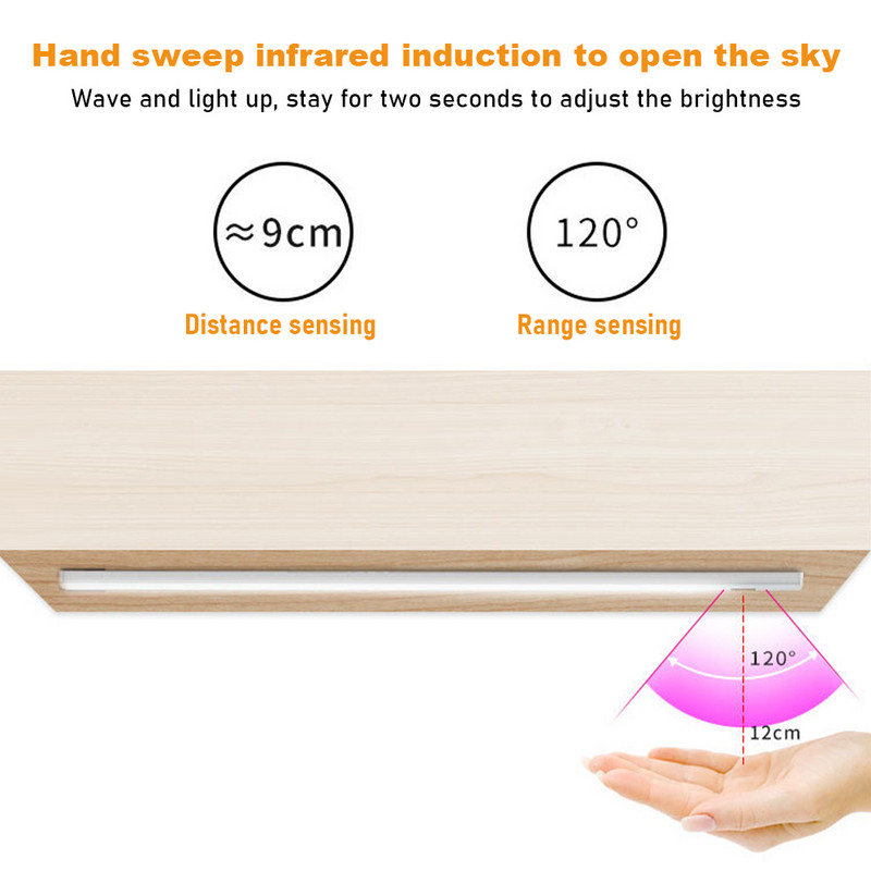 Noćna svjetiljka u hodniku Jednostavna instalacija Spavaća soba s prigušivanjem USB senzor pokreta Kuhinja Automatski uključeno Isključeno Kućni dekor Ispod ormarića