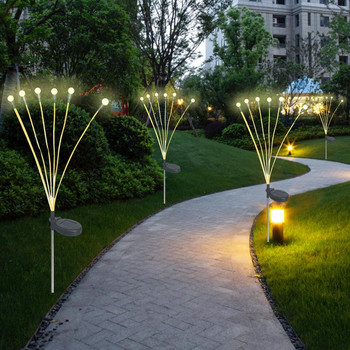 2 τμχ Solar Firefly Lights LED ηλιακά φώτα κήπου Εξωτερικό αδιάβροχο αιωρούμενο φως για Διακόσμηση μονοπατιού βεράντας αυλής