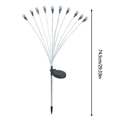 2kom solarne svjetiljke krijesnice LED solarne vrtne svjetiljke Vanjska vodootporna svjetiljka za njihanje za uređenje dvorišne staze