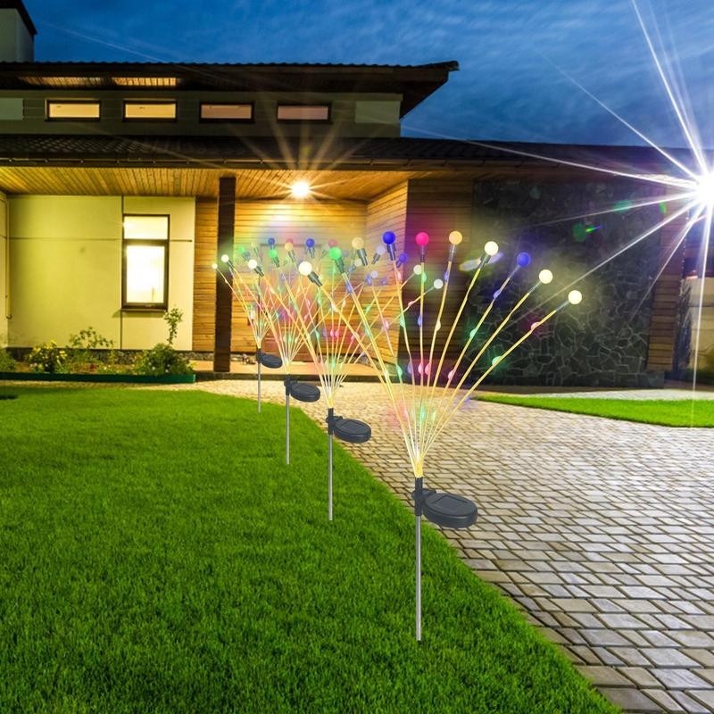 2kom solarne svjetiljke krijesnice LED solarne vrtne svjetiljke Vanjska vodootporna svjetiljka za njihanje za uređenje dvorišne staze