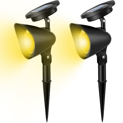 Reflector solar cu 4 LED-uri Lampă reflector de grădină Iluminat în aer liber Lampă impermeabilă pentru gazon Decor peisaj de curte Lumină solară